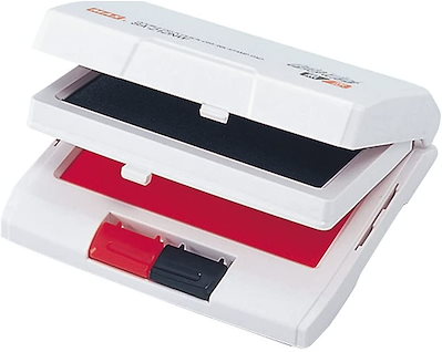 他サイト： 瞬乾2段式ワンタッチスタンプ台 黒／赤 マックス SA-212NWｶﾐﾊﾞｺの商品画像