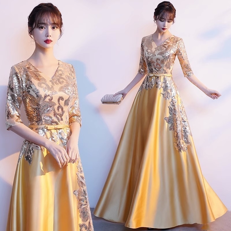 【2枚購入で 3oo円OFF！】カンタータ演奏服女性ロングスカート中高年成人合唱服宴会司会者詩朗読指揮者制服