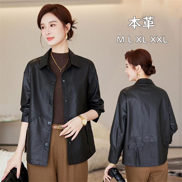 本革 ラムレザー レザージャケット レディース 本革 レザージャケット ショット丈 羊革 レザーコート ショットコート トレンチコート ライダース 防風 革コート アウター 春秋冬 結婚式 母の日 プ