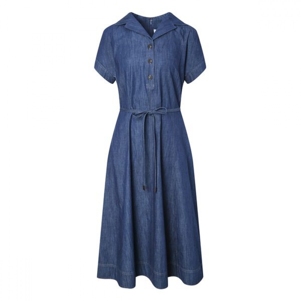 [ヘッジスレディース] 25SS デニムドレスネイビー HSDR5BS20N2