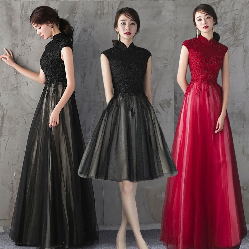 パーティードレス ロングドレス 大きいサイズ 半袖 長袖 結婚式 二次会 演奏会 ワンピース レディース フォーマル レース ロング ミディアム丈 ショート丈