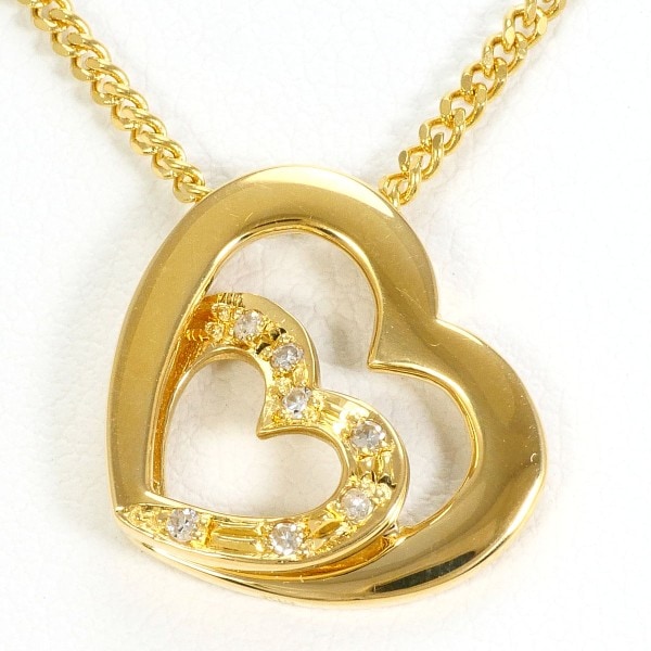 K18 18金 YG イエローゴールド ネックレス ダイヤ カード鑑別書 ジュエリー 中古