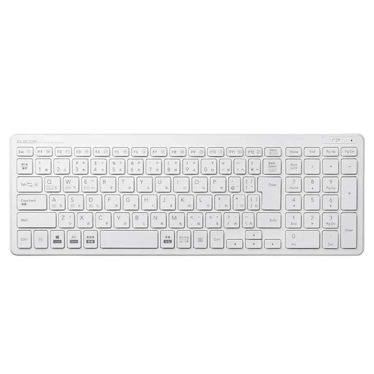 Bluetoothキーボード パンタグラフ 薄型 コンパクト マルチOS対応 PS5 ホワイト