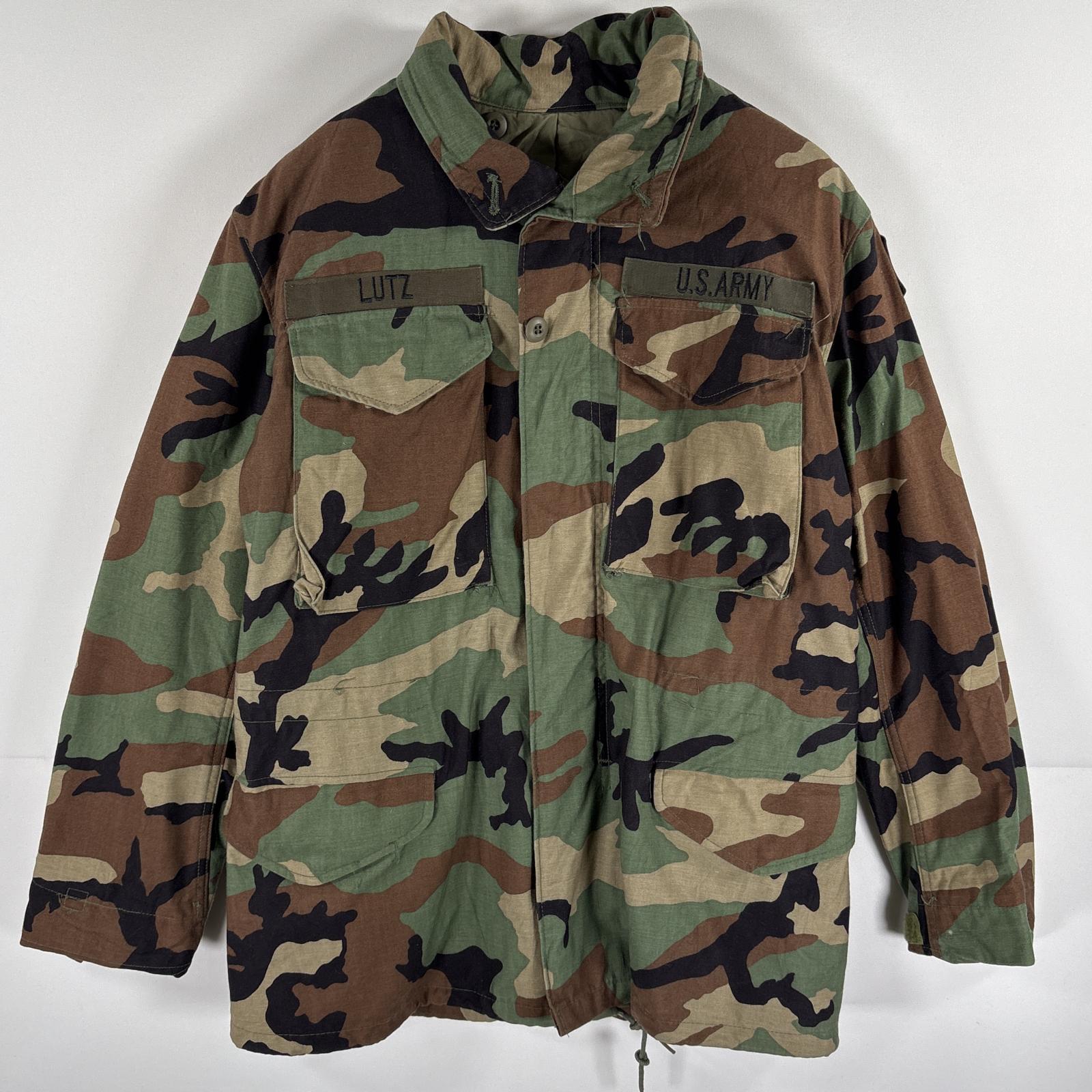古着 80s/80年代 ヴィンテージ ミリタリージャケット M65 フィールドジャケット 米軍実物 ウッドランドカモフラ SMALL REGULAR グリーン メンズ 5,808円
