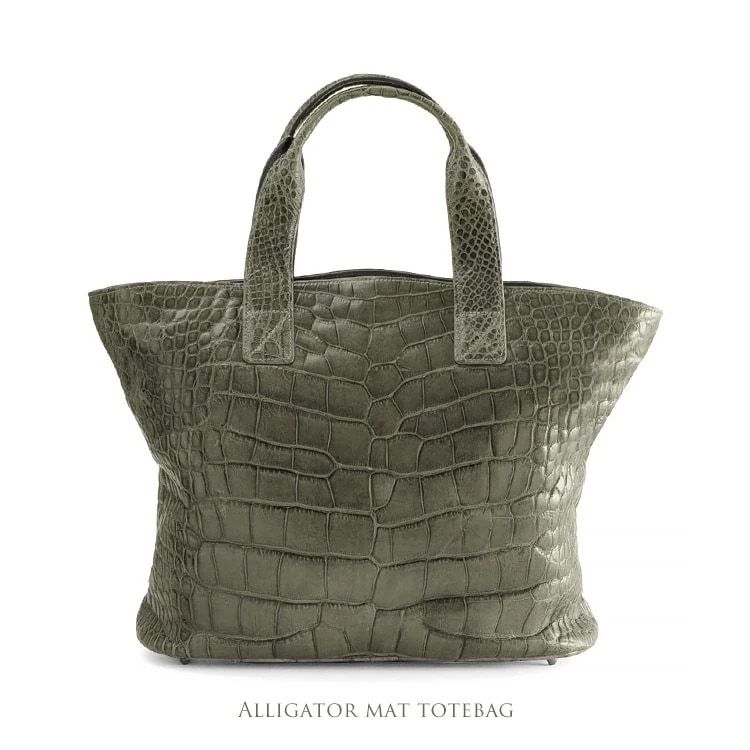 アリゲーターメンズトートバッグマット加工センター取り軽量a4対応自立するA4ビジ