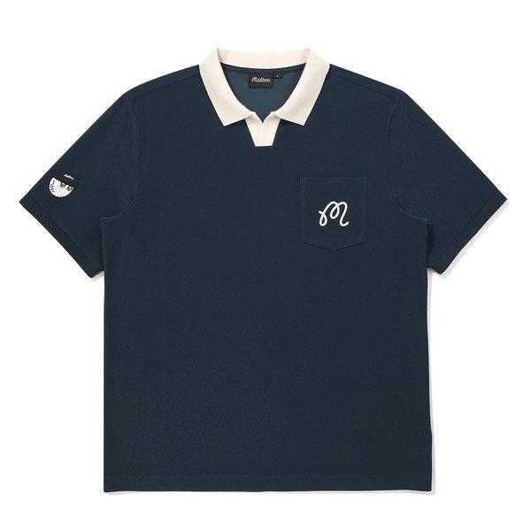 [マルボン公式] プレミアムテリー素材オープンネックTシャツ NAVY (MAN) 30,948円