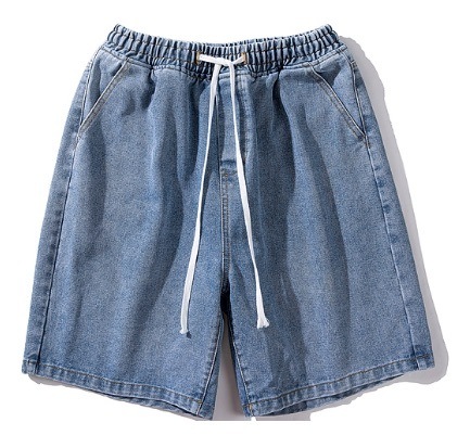 デニムショートパンツ メンズ ショート丈 ウエストゴム 休日 リラックス 運動 リゾート かっこいい おしゃれ 無地 シンプル 定番 大きいサイズ ダークブルー ブラック ホワイト ライトブルー
