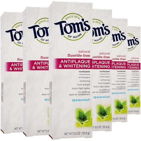 Toms of Maine トムズオブメイン6-SET抗プラーク歯磨き粉スピアミント5.5OZ