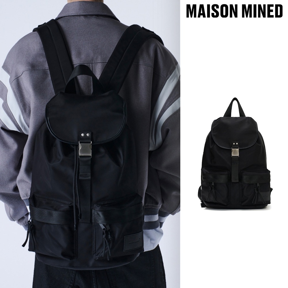 【MAISON MINED】 FLAP TWO POCKET BACKPACK
