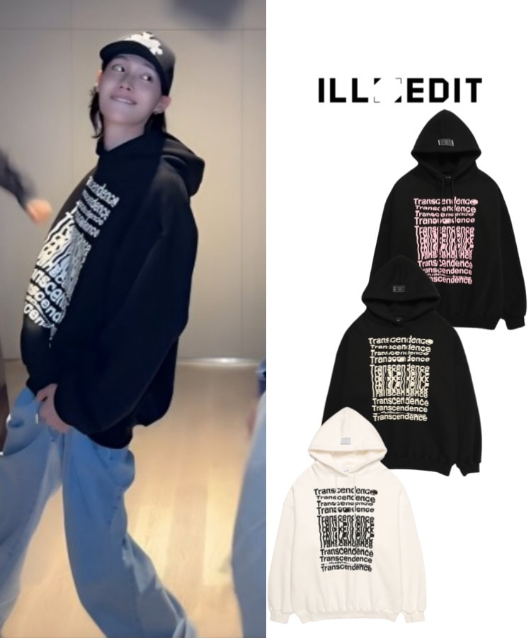 ILLEDIT ウォンビン着用フーディー　パーカー　美品 Qoo10 ILLEDIT RIIZE ウォンビン着用 長袖 プリン
