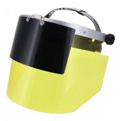 DTフェイスシールドかぶり型Wワイド イエロー DT-KFSW-YW 805424