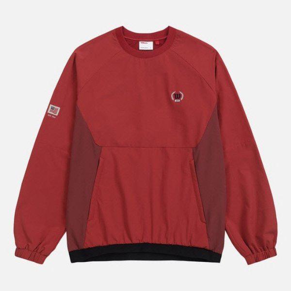 M 長袖Tシャツ LQC W243003GTW91-RED スイングパネル デュアルピステ