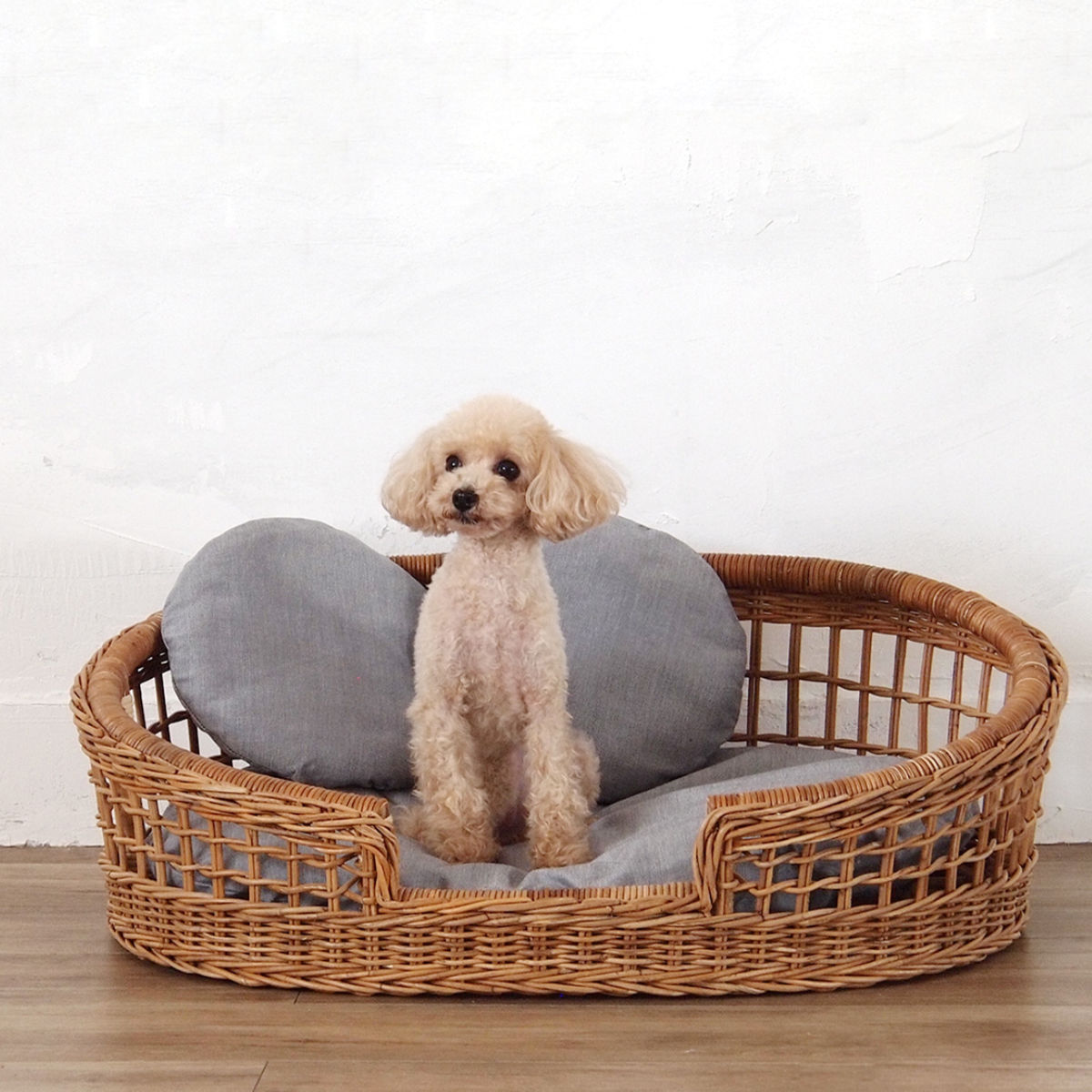 籐 ペットベッド 幅73cm クッション付 ラタン製 Natural rattan ベッド ペット用ベッド ペット専用 猫用 犬用 ネコ ねこ 猫用品 猫グッズ イヌ いぬ 犬用品 犬グッズ