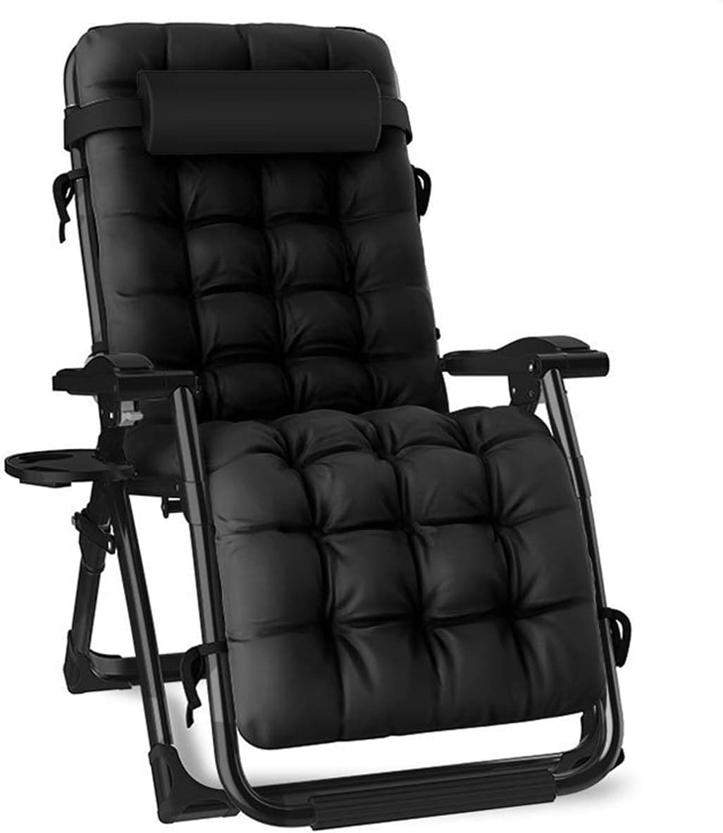 アウトドアチェア リクライニングチェア 折りたたみ椅子 耐荷重180kg 角度調節 無段階調節 収納便利 無段階調節 ヘッドレスト 昼寝 仮眠 カップホルダー付き 枕つき 庭/花見/砂浜/キャンプ