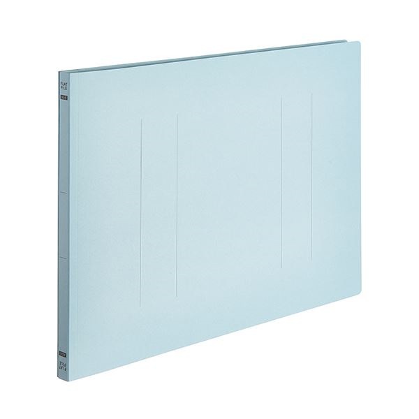 （まとめ） TANOSEEフラットファイルE（エコノミー） A3ヨコ 150枚収容 背幅18mm ブルー 1パック（10冊） 10セット