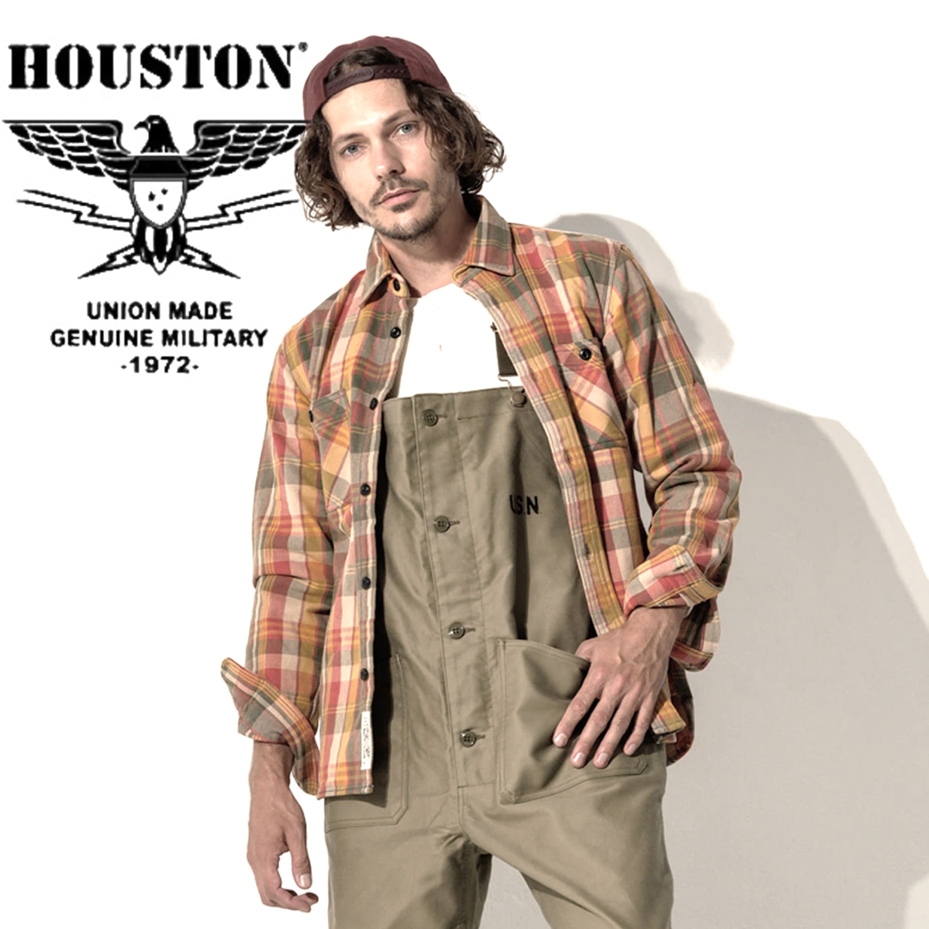 HOUSTON ヒューストン ビンテージ チェック ビエラシャツ ネルシャツ VINTAGE CHECK VIYELLA SHIRT 空環 チェックシャツ ヘヴィーオンス ビエラ生地 41051