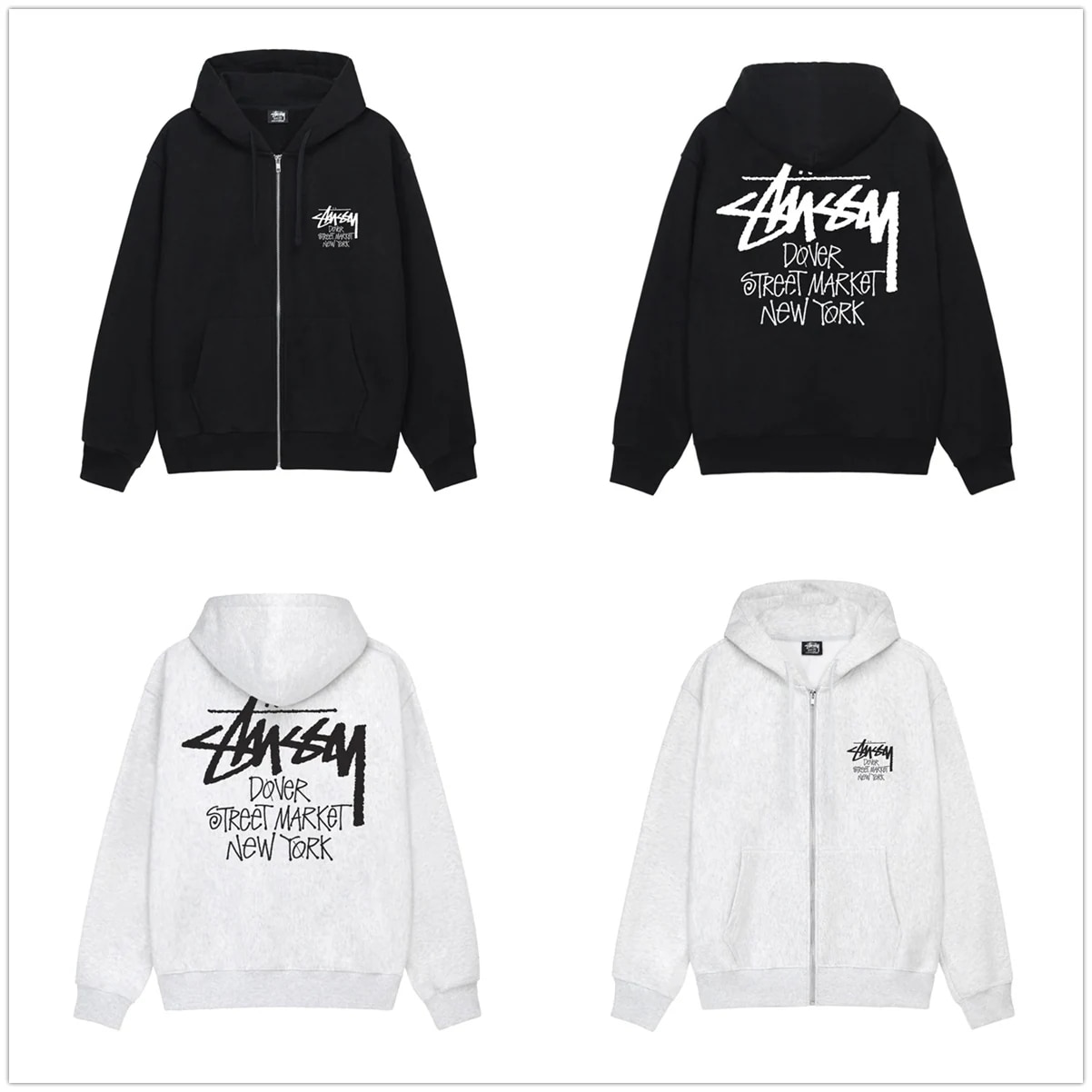 STUSSY STOCK DSM N.Y. ZIP HOOD HOODIE DOVER STREET MARKET 3973739 裏起毛 スウェット パーカー 並行輸入品