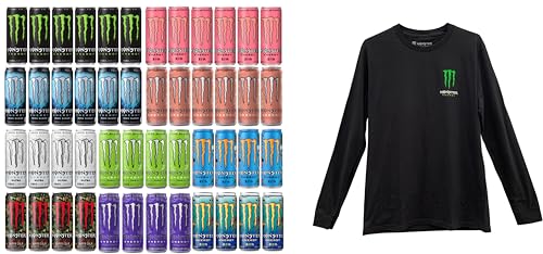 アサヒ飲料 モンスター Tシャツ(Mサイズ)付き アソートセット 48本 [エナジードリンク]