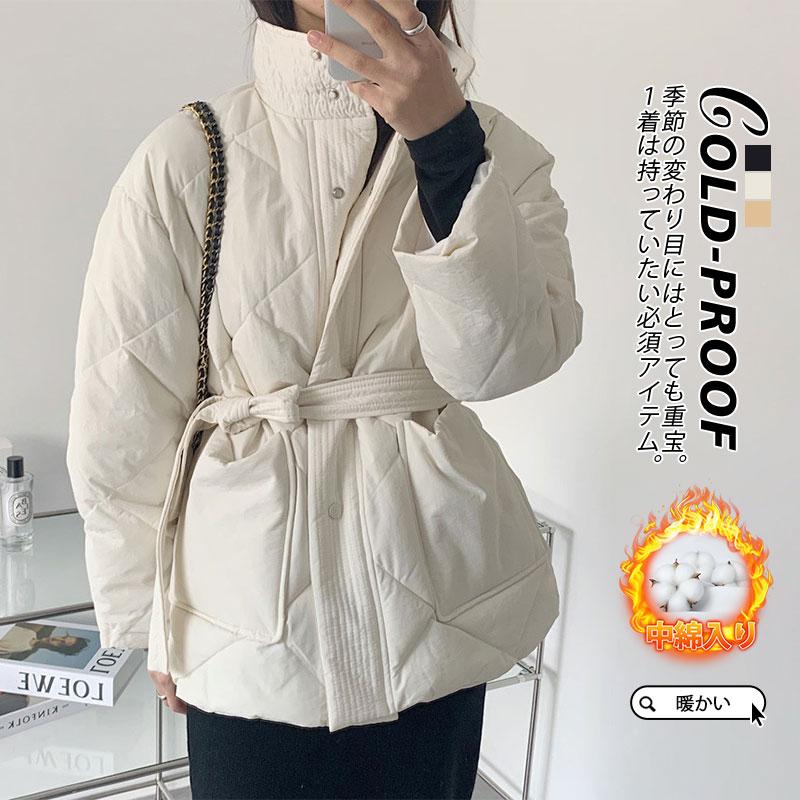 超目玉新品 ダウンジャケット レディース 中綿ジャケット 中綿コート 冬服 厚手 立ち襟 ボタンダウン 中綿 秋冬 保温 防寒 キルティングダウン 防風 細身 着痩せその他 アウター