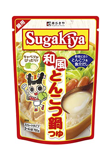 寿がきや SUGAKIYA 和風とんこつ鍋つゆ 750g ×10袋 5,186円