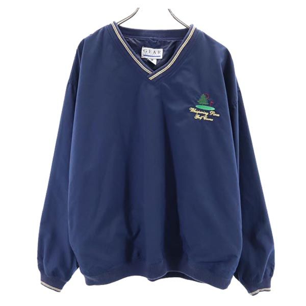 ギア ゴルフ Vネック スニードジャック ナイロンジャケット L ネイビー系 GEAR メンズ