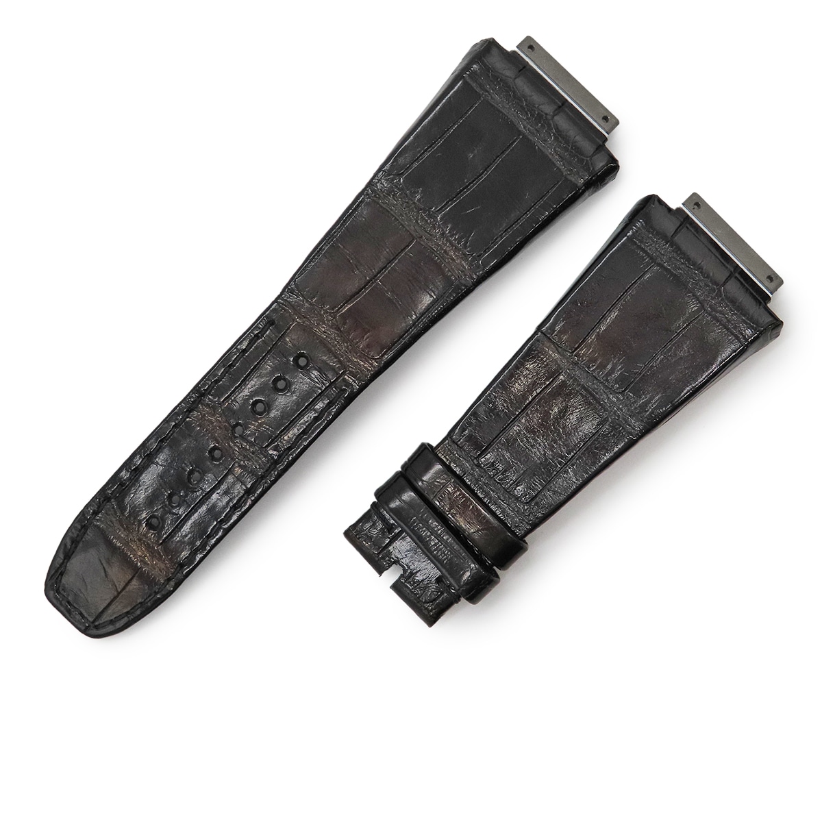 RM-11用 メンズ 純正 替え ベルト バンド ストラップ 28mm シャイニー 黒 ブラック