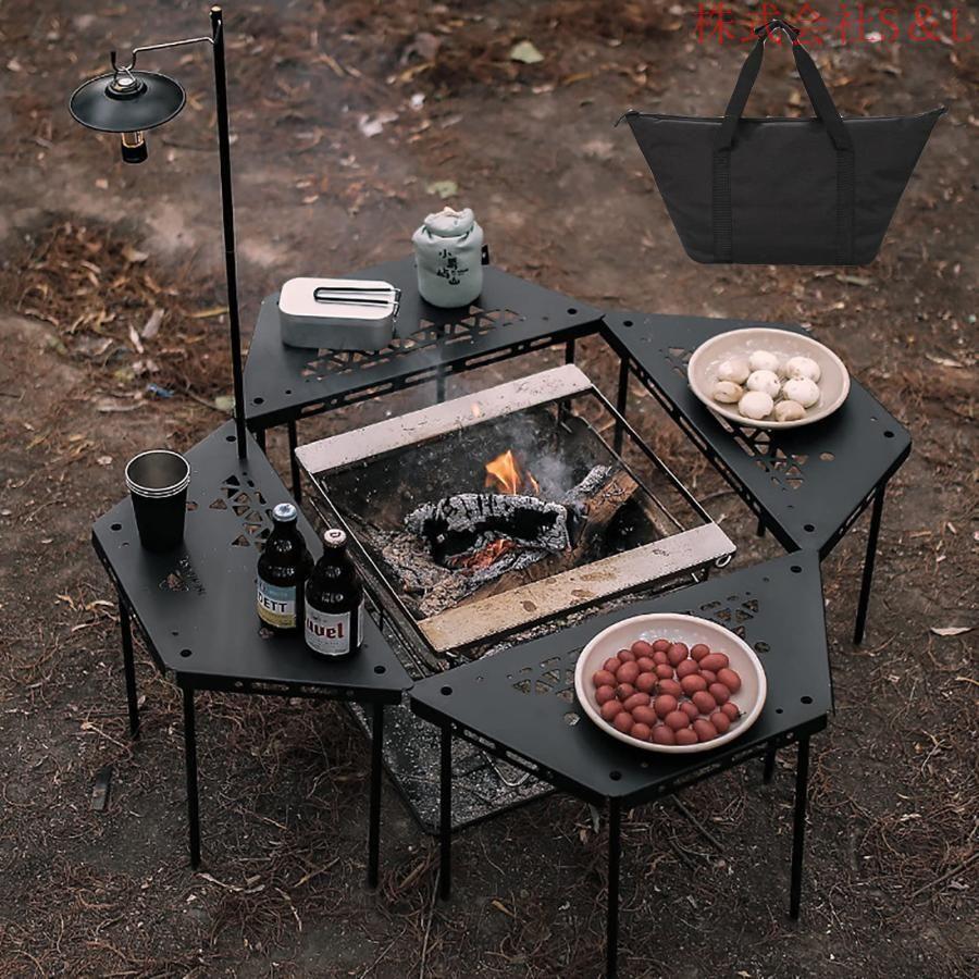 キャンプ テーブル アウトドア テーブル バーベキュー テーブル キャンプ用テーブル スプライシングテーブル コンパクト 形状の任意の組み合わせ 軽量 取り外し