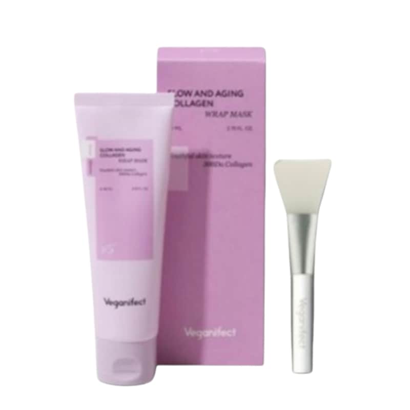 水光肌 ヴィーガンエフェクト スローアンドエイジングコラーゲン水光ラップマスク 80ml 2個
