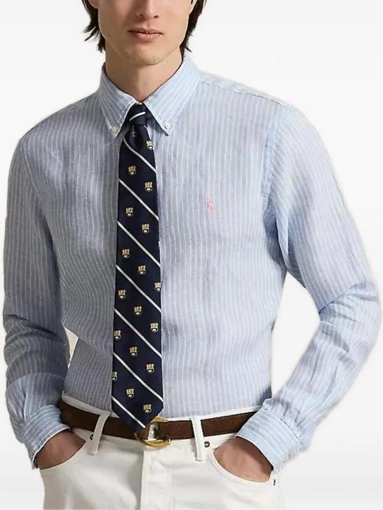 POLO RALPH LAUREN Men Long Tops 710 B15 594 005 BLUE WHITE
