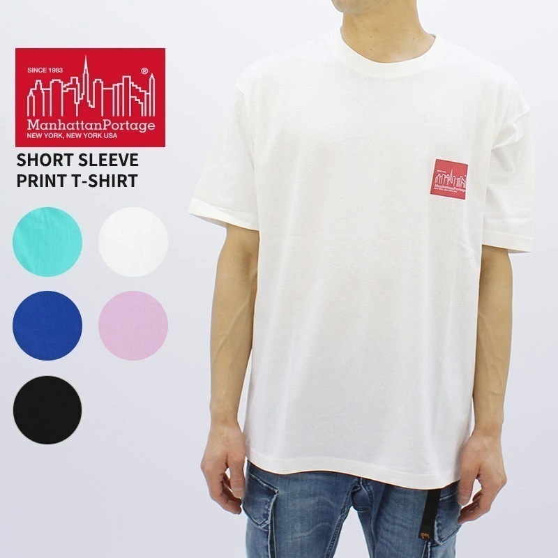 マンハッタン ポーテージ Manhattan Portage Short Sleeve Print T-Shirt MP-M375 プリントTシャツ 半袖
