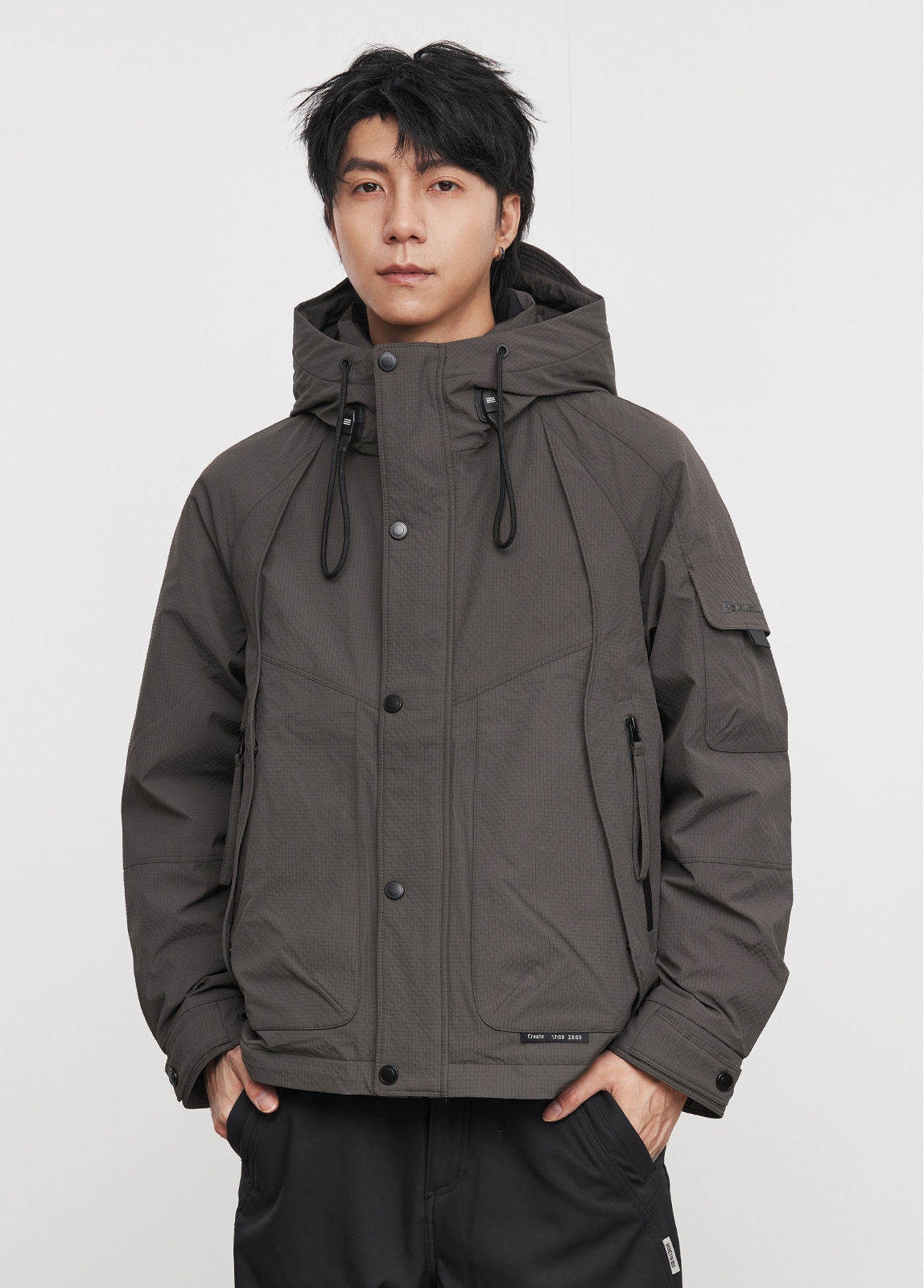 ウインドブレーカー パーカ 防風 新作 メンズファション カジュアル ゆったり 厚手 ブラック