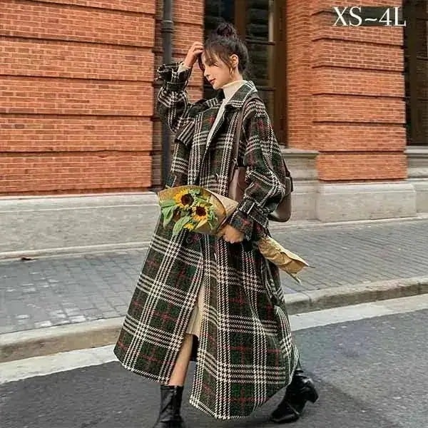 チェスターコート チェック柄 レディース ロングコート コクーンコート 小さいサイズ 大きいサイズ ロングチェスターコート 超ロング アウター 秋 冬 冬服 オーバーサイズ あったか 暖かい きれいめ