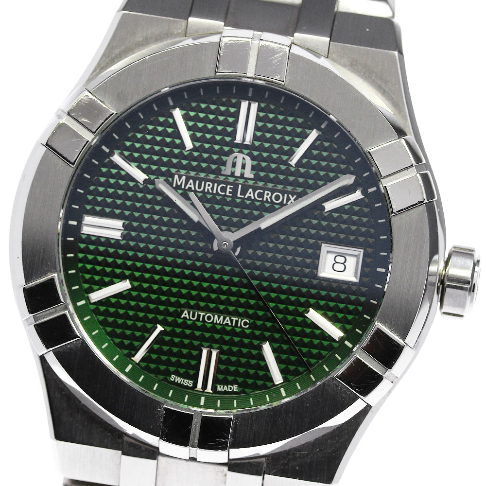 モーリスラクロア MAURICE LACROIX AI6007-SS002-630-1 アイコン デイト 自動巻き メンズ 箱・保証書付き_822149【中古】