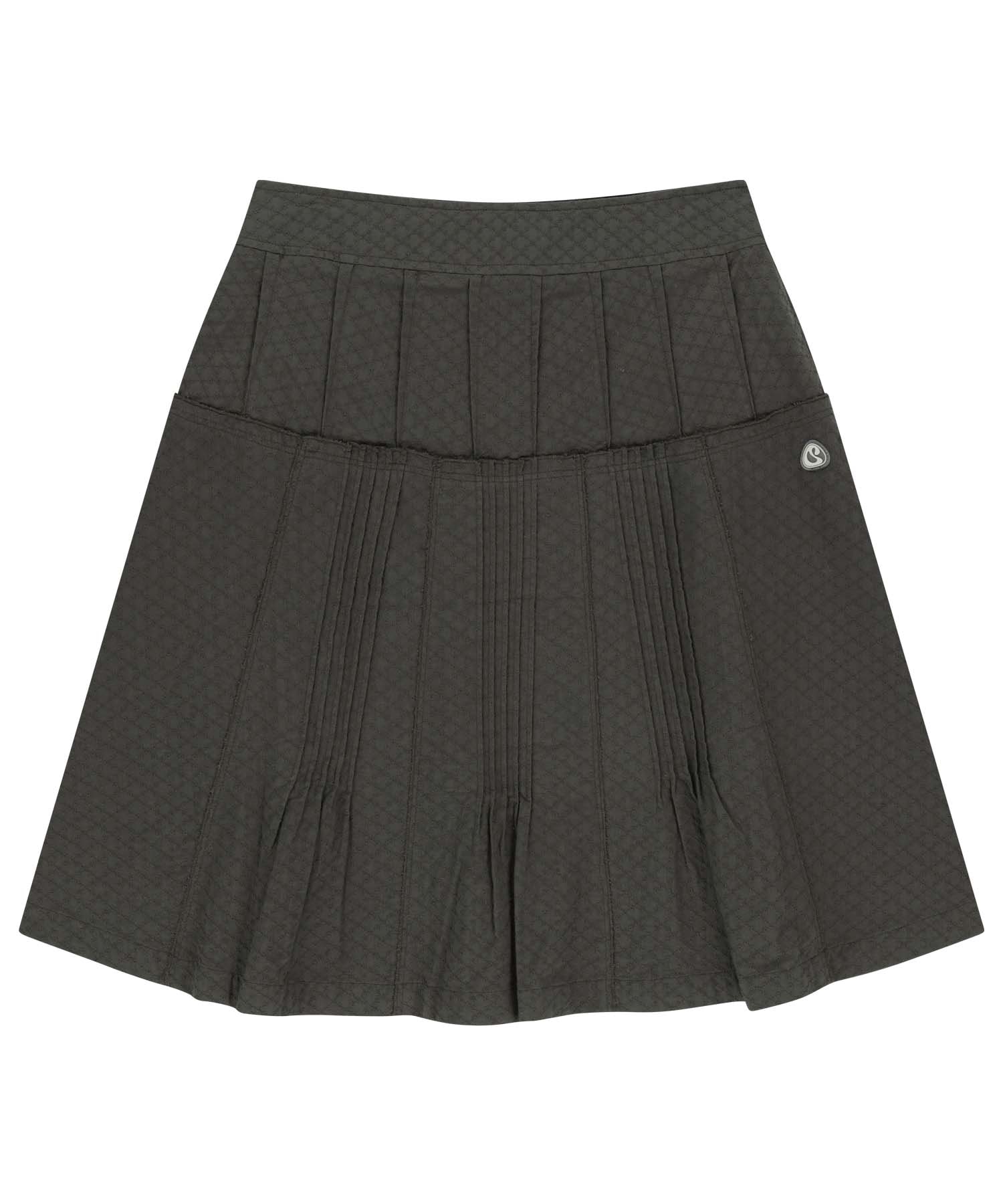 【COYSEIO】 FLOWER PINTUCK SKIRT : CHARCOAL