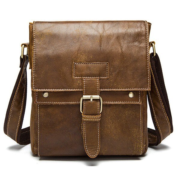 ショルダーバッグ ビジネス 牛革斜め掛け 男女兼用 軽量 レザー 大きめ