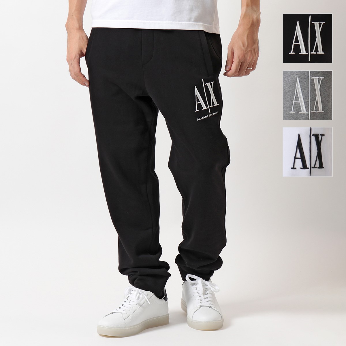 A/X ARMANI EXCHANGE アルマーニ エクスチェンジ スウェットジョガーパンツ 8NZPPA ZJ1ZZ メンズ ICON スウェットパンツ ロゴ カラー3色