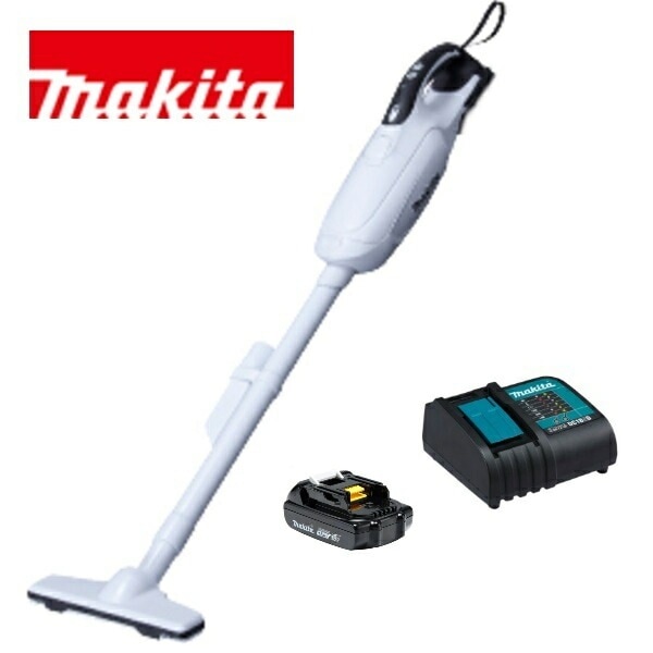 当店だけ！バッテリー充電器も1年保証! マキタ 18V コードレス 掃除機 紙パック式 CL182FDZW + 軽量バッテリーBL1815N + 静音充電器DC18WC 充電式 ハンディ クリーナー