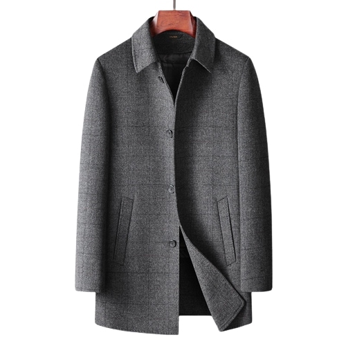 メンズコート秋冬リバーシブルコートの中から90羽のダウンインナーウールを脱着できるコート