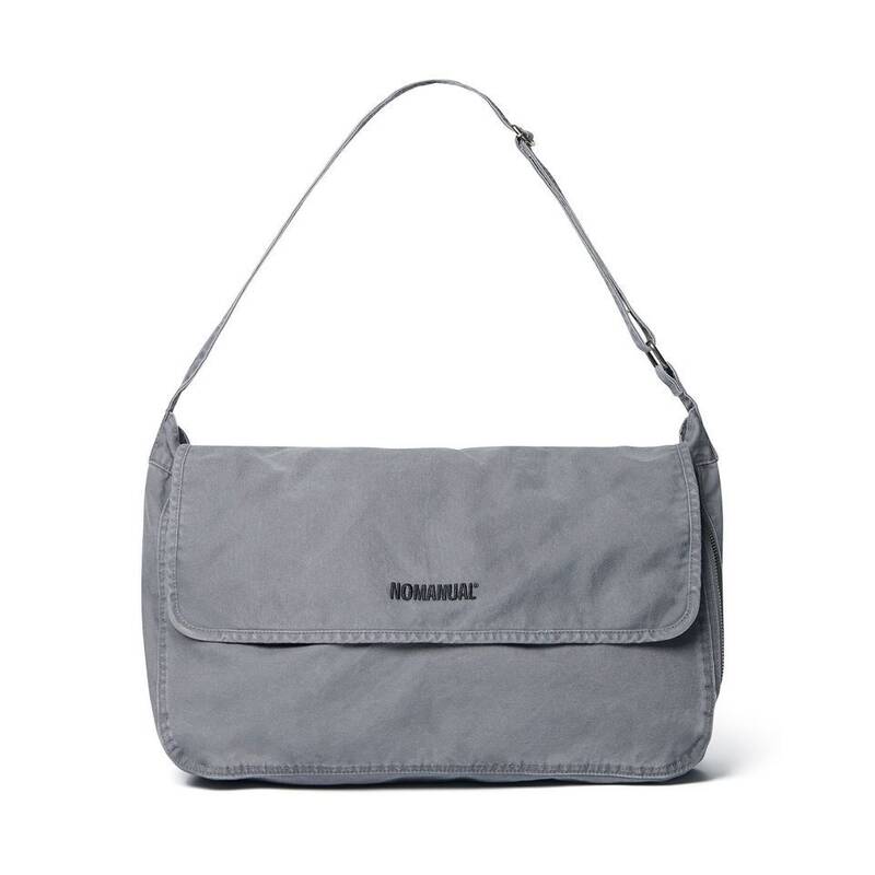 ノマニュアル NOMANUAL WED キャンバス クロスバッグ - グレー NMSS62BG02WGY 354571