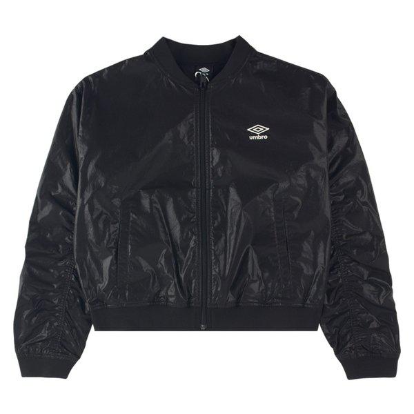 女性コーティングボンバージャケット UQ122CJK26 BLK0