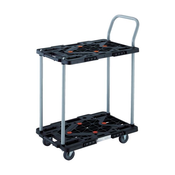 TRUSCO2段式ルートバン 600x400 ハンドル付 4輪自在 白 MPK-6024J-W 1台 組立式