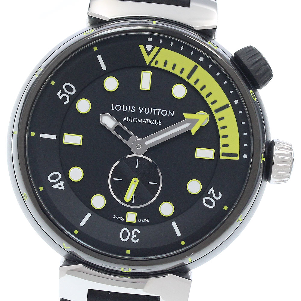 ルイ・ヴィトン LOUIS VUITTON QA122 タンブール ストリートダイバー スモールセコンド 自動巻き メンズ 良品 _941824【中古】