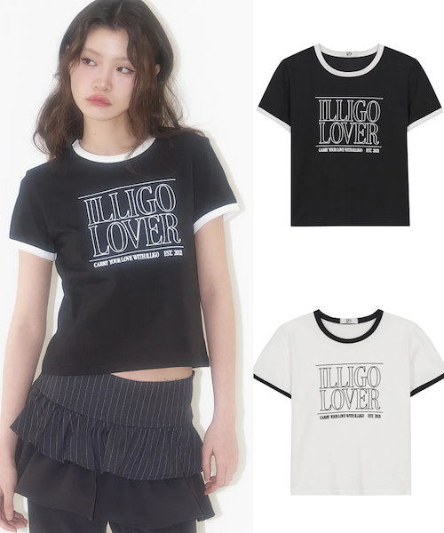 Tシャツ・カットソー ILLIGO lace heart dot t-shirt 5BMR0218 Qoo10 ILLIGO LACE HEART DOT ドット 半