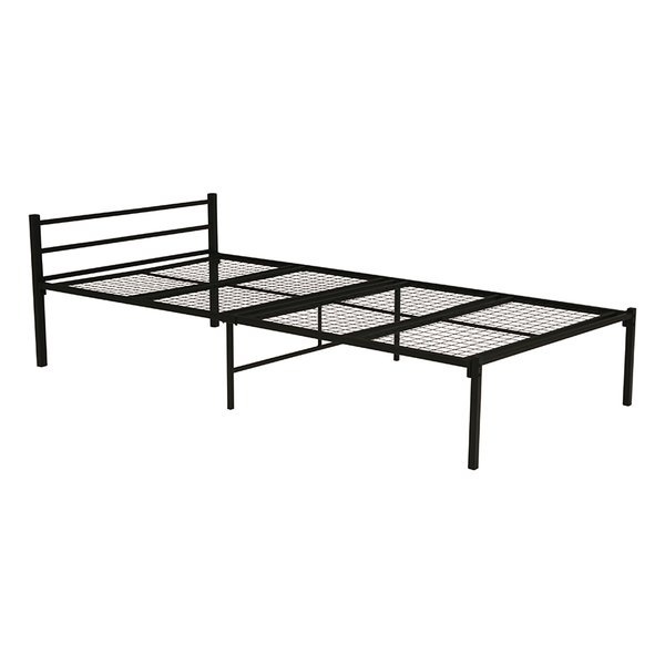 シングルベッド 幅99×奥行204×高さ59.5 ブラック KH-3085BK