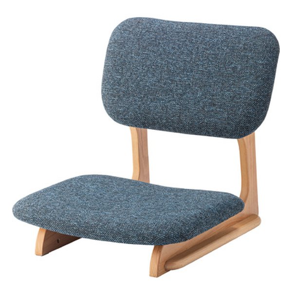 フロアチェア ブルー 幅50×奥行き56×高さ52×座面高12cm NOC-51BL