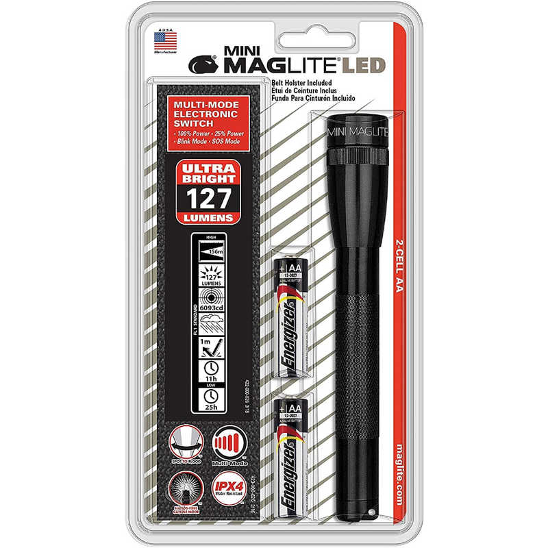 MAGLITE LEDミニマグライト SP2201HY‐B (ブラック) 懐中電灯
