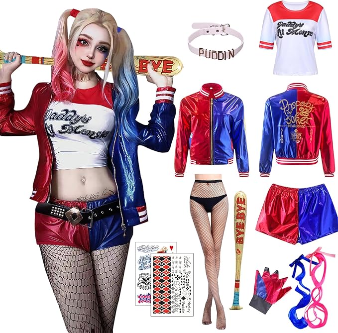 プレゼント 誕生日 コスチューム クリスマス ハロウィン イベント 学園祭 文化祭 舞踏服 演出服 変装 仮装 小道具 フルセット かつら付き 衣装 大人用 コスプレ クイン ハロウィン