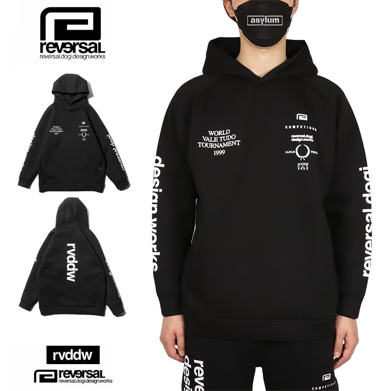 プルオーバーパーカー rvddw フーディー セットアップ対応 メンズ レディース ブランド 大きいサイズ おしゃれ 格闘技 黒