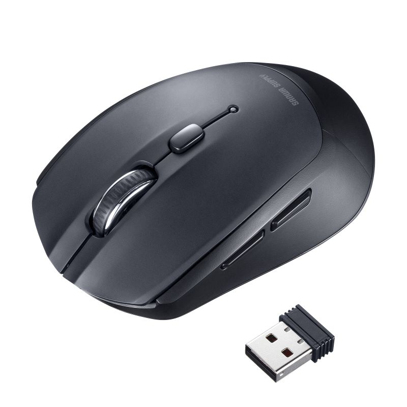 （まとめ買い）ワイヤレスブルーLEDマウス 5ボタン ブラック MA-WB509BK [x3] 6,067円