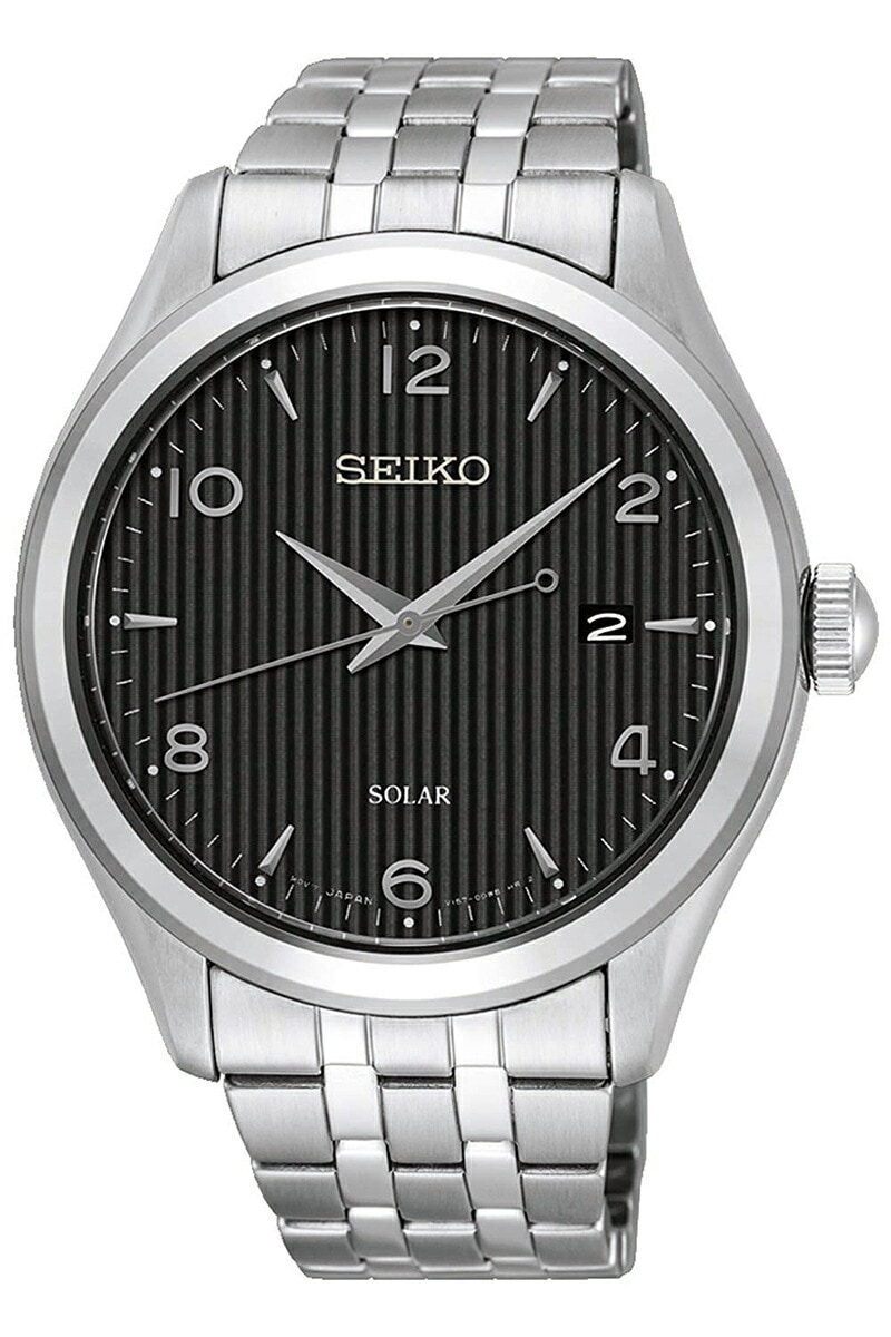 [10年保証] [製造終了 希少海外モデル] SEIKO SNE489P1 [セイコーインポート] セイコー ソーラー クオーツ 100m防水